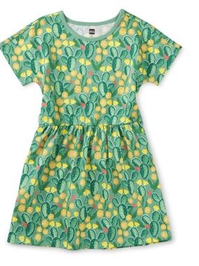 Tea Collection Green Cactus and Floral toddler dress 12-18 month